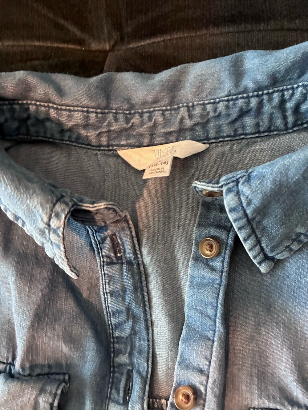 TIMEX Light Blue Denim Button-Up Women's Shirt